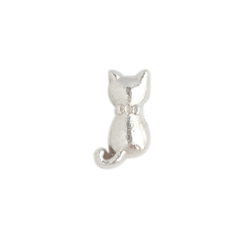 Silver Cat Charm